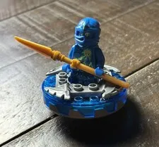 LEGO NINJAGO: NRG Jay (9570) Used Complete Rare NRG Jay Figure 4 Cards & spinner