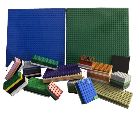 LEGO Baseplate Lots Large & Small Blue Green Gray Black Mixed Sizes Genuine