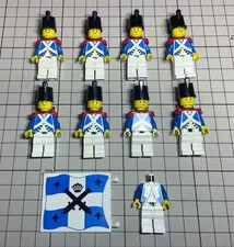 LEGO Minifigure Pirates Blue Coat Lot Set Bulk Sale