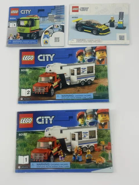 Lego City Manuals-60182 1-2, 60254-1,  60383 Manuals Only
