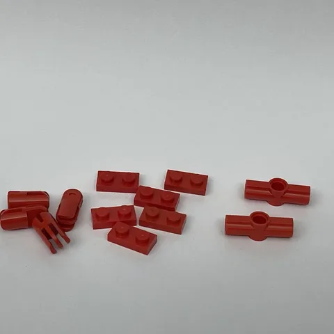 Lego 32034 3023 3616 Axles Red Replacement Add-on Pieces Parts Lot of 12