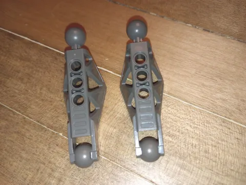2 Lego 45749 Dark Gray Bionicle Lower Leg Section Rahkshi type Genuine Retired 