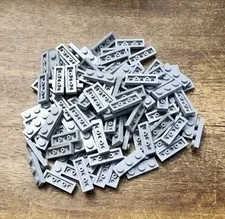LEGO Light Bluish Gray Plate 1 x 3 QTY 100 Part No. 3623.