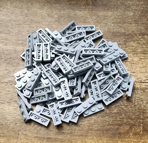 LEGO Light Bluish Gray Plate 1 x 3 QTY 100 Part No. 3623.