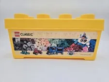 LEGO Storage Brick Case 8 Stud Large Yellow Container Plastic Bin Box Empty 14x7