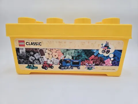 LEGO Storage Brick Case 8 Stud Large Yellow Container Plastic Bin Box Empty 14x7