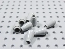 LEGO Lot of 8 Light Bluish Gray 1x1 Round Cones BC