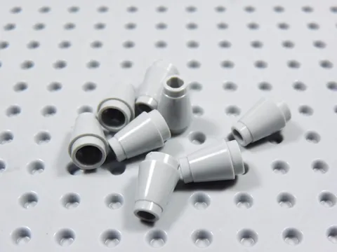 LEGO Lot of 8 Light Bluish Gray 1x1 Round Cones BC