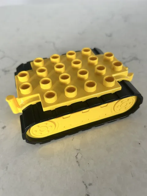 Lego Duplo Yellow Caterpillar Base With Black Treads Part 25600 Piece Vehicle