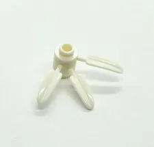 Lego Prototype White 3 Leaf Plant Piece Round 1x1 Bamboo Brick Error Test Piece