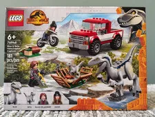 Lego 76946 Jurassic World Blue & Beta Velociraptor Capture NISB Retired Set