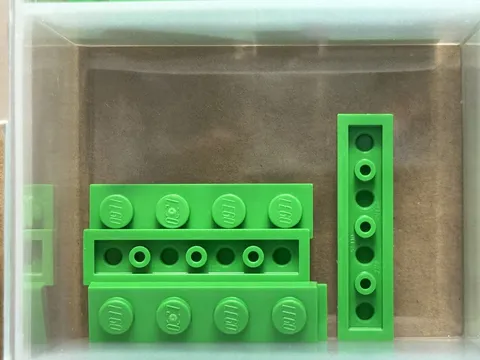 LEGO Parts - Bright Green Plate 1 x 4 - No 3710 - QTY 5
