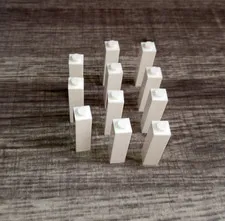 11 pieces White Genuine Lego 1 x 1 x 3 Brick part 14716 WYSIWYG IRL u get 11 pcs