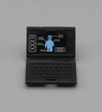 LEGO Black mini Laptop with alien sticker minifigure from Alien Conquest 7066