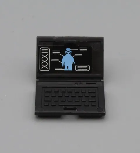 LEGO Black mini Laptop with alien sticker minifigure from Alien Conquest 7066
