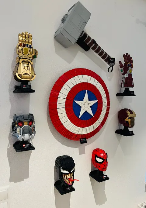 Wall Mount Lego Thor's Hammer Mjölnir 76209 - Display - Marvel - Wall Bracket
