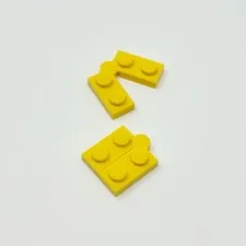 2429c01 LEGO Plate Hinge 1x4 Swivel Top Base Complete Assembly YELLOW (2)