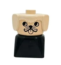1977 VINTAGE LEGO ROUNDED BLOCK PUPPY DOG FACE 