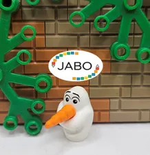 ( S12 / 7 / 24 ) LEGO 18879pb01 Head Modified Olaf with Black Relaxed Eyebrows