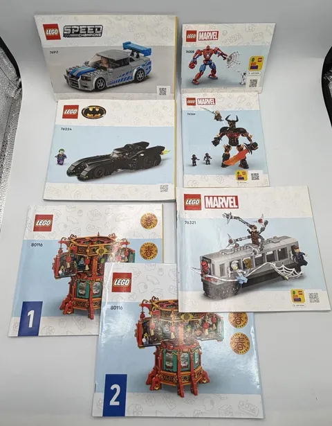 LEGO Manual Instruction Books 76917, 76224, 76308, 76289, 76321, 80116 Lot Of 6