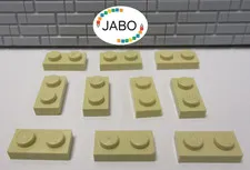 (J7/2/10) LEGO 10x3023 Plate Flat 1x2 Tan