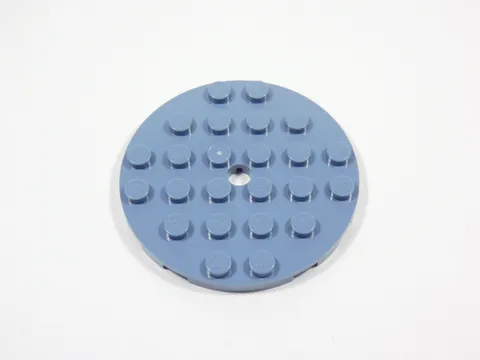 LEGO Sand Blue 6x6 Round Plate S9