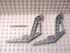 2x Lego Bionicle Weapon 50915 Visorak Fang 2 Pin Holes Oohnorak Pearl Light Gray