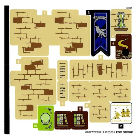 new LEGO Sticker Sheet from the 2020 Hogwarts Astronomy Tower set 75969