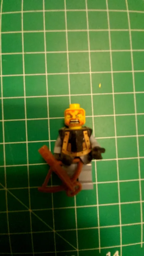 LEGO Minifigure Fantasy Warrior Soldier with Brown Crossbow Weapon Grey Legs