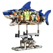 INSOON Technique Shark Building Toy with Light for Boys Ages 8-12+
