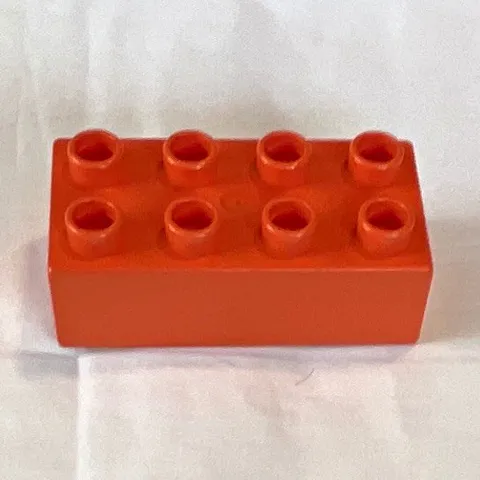 LEGO Orange 2x4 Brick (8 Stud) Plastic Building Piece, 1 Piece