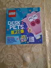 LEGO Desk Pets- Pig- 43-Piece Complete Set w/ Activity Book Included, Boxed 