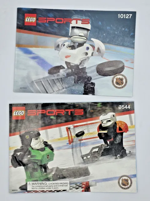 Lego Sports NHL Hockey Action Game Sets 3544 & 10127 Instruction Manuals Only