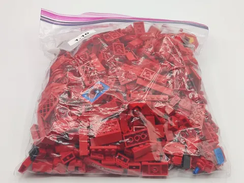 1 lb of Assorted Red Lego Pieces