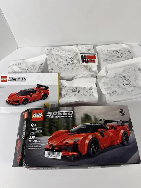 LEGO Speed Champions 77254 Ferrari SF90 XX Stradale 339pc Open Box Sealed Bags