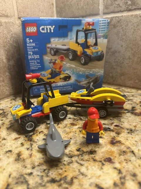 LEGO City: Beach Rescue ATV (60286) 100% Complete With Instruction Booklet & Box