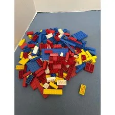 LEGO Bulk Lot 1lb Mixed Bricks Plates Primary Colors Red Blue Yellow White