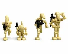 LEGO Star Wars Custom Articulated Battle Droid Minifigure lot of 4