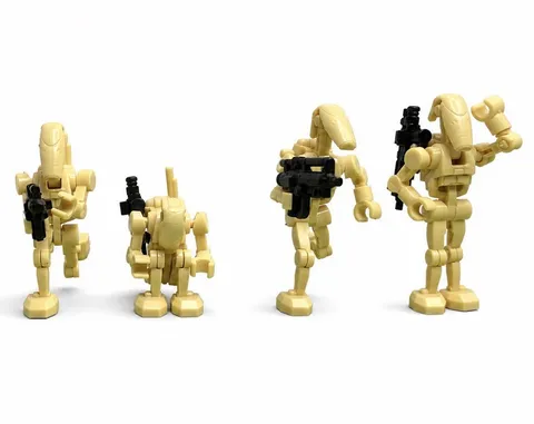 LEGO Star Wars Custom Articulated Battle Droid Minifigure lot of 4