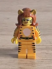 Lego Series 14 Minifigure COL219 Tiger Woman Genuine Retired 