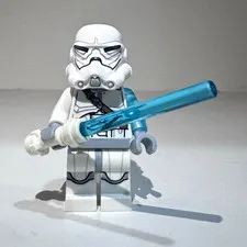 LEGO Star Wars Jek-14 Minifigure - Stormtrooper Helmet Trans-Blue Arm 75051 sw05