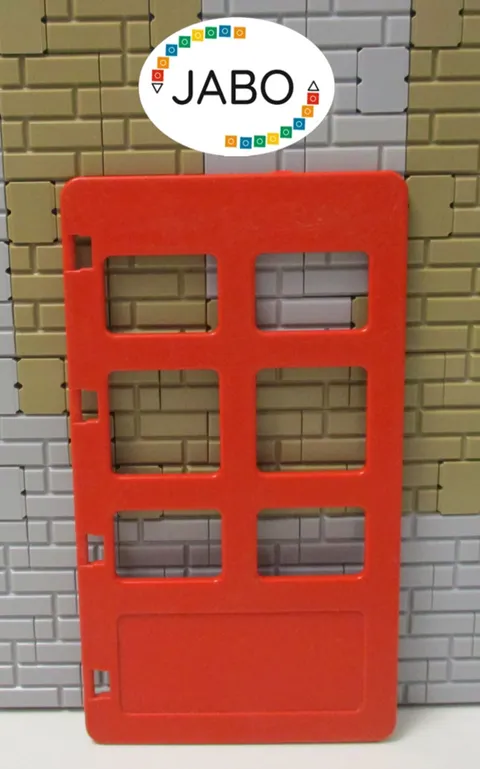 P14/8/4) LEGO Duplo Gate / Door Leaf Red House Farm Barn Fire Engine Garage