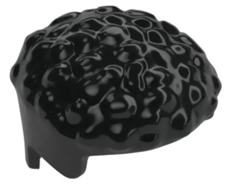 Lego New Part 79688 Black Minifigure HAIR Coiled Straight Sides Wig Piece  D13