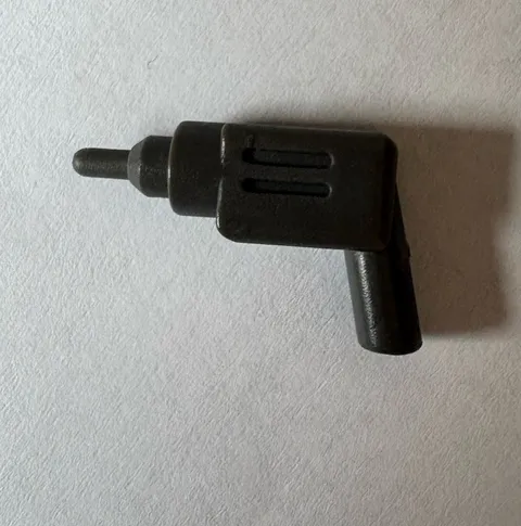 Vintage LEGO Dark Gray Power Drill 6246c Minifigure Tool Accessory