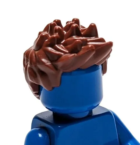 Lego - Minifigure Hair - Brown, Spiked