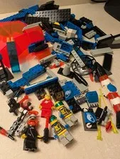 Vintage LEGO Classic Space Parts Lot Astronaut Rocket Canopy Printed Bricks 