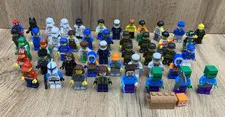 LEGO Minifigure Lot of 47 – Minecraft Marvel Star Wars Assorted Figures