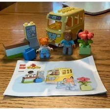 LEGO Duplo My First Bus Ride 10988 Yellow School Bus Building Set with Figures