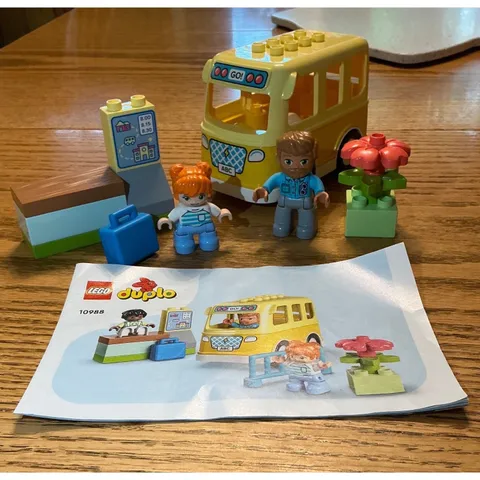 LEGO Duplo My First Bus Ride 10988 Yellow School Bus Building Set with Figures