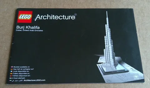 LEGO Instruction Booklet Architecture Burj Khalifa Set Manual Only...NO Legos!